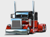 18 Wheeler Illustration